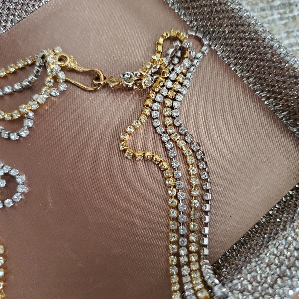 Chan Luu Gold Plated Sterling Silver Crystal Multi Strand Necklace - Picture 5 of 7
